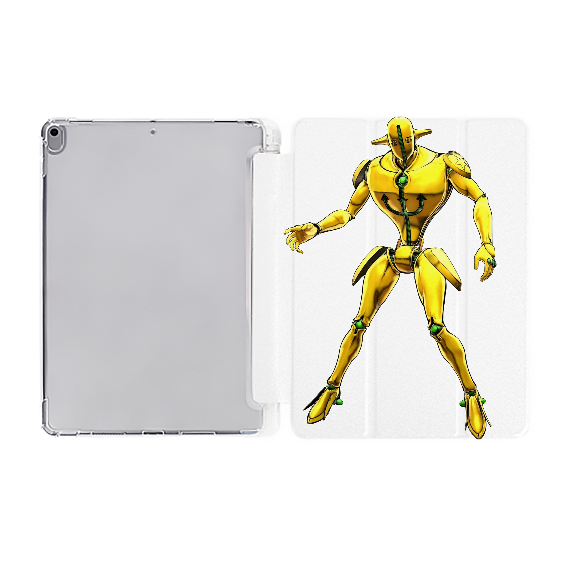 （画像用） ジョジョの奇妙な冒険 JoJo's Bizarre Adventure IPad ケース ペン収納付き 三つ折りスタンド PUレザー×シリコン 対応機種9.5/10.5/10.9インチ